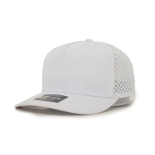 Angled view of the 1010 Hats 6-panel dark grey hat, showcasing its sleek design and high-quality craftsmanship