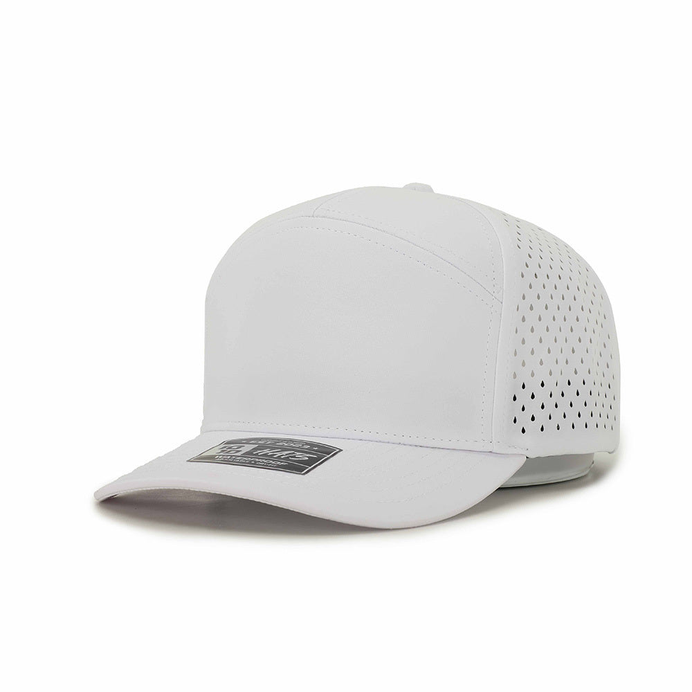 White 7 Panel | Performance Snapback Hat - 10 10 Hats