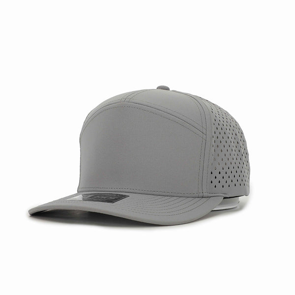 Light Gray 7 Panel | Performance Snapback Hat - 10 10 Hats