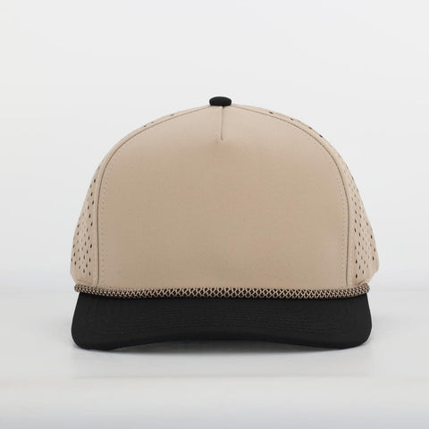 KHAKI - Black Bill Rope Hat - Kids Hat